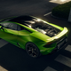 A photo fo the green Lamborghini Huracán Tecnica.